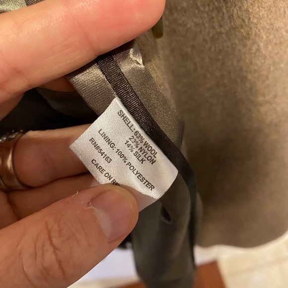 Calvin Klein Tan Wool Blend Peacoat NWOT - Size 12P - Picture 10 of 11